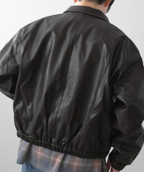 ITEMS URBANRESEARCH（アイテムズ アーバンリサーチ）の「F.L. ジップアップ ジャケット（ライダースジャケット・メンズ・ブラウン系その他/ブラック系その他/ブラック/ブラウン・MEDIUM/LARGE）」の12枚目の写真