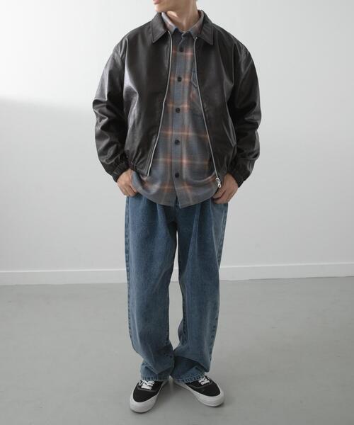 ITEMS URBANRESEARCH（アイテムズ アーバンリサーチ）の「F.L. ジップアップ ジャケット（ライダースジャケット・メンズ・ブラウン系その他/ブラック系その他/ブラック/ブラウン・MEDIUM/LARGE）」の14枚目の写真