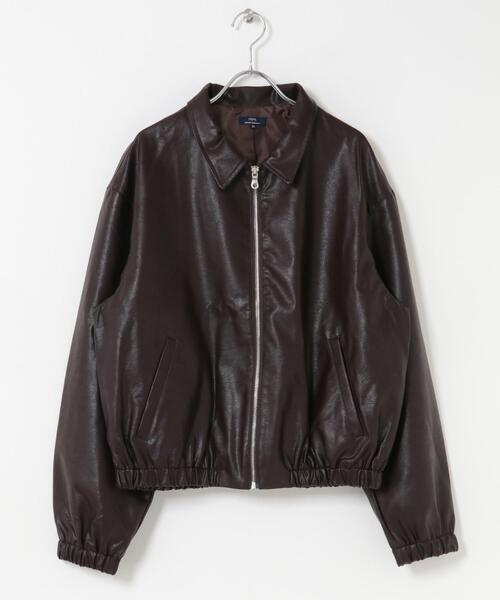 ITEMS URBANRESEARCH（アイテムズ アーバンリサーチ）の「F.L. ジップアップ ジャケット（ライダースジャケット・メンズ・ブラウン系その他/ブラック系その他/ブラック/ブラウン・MEDIUM/LARGE）」の16枚目の写真