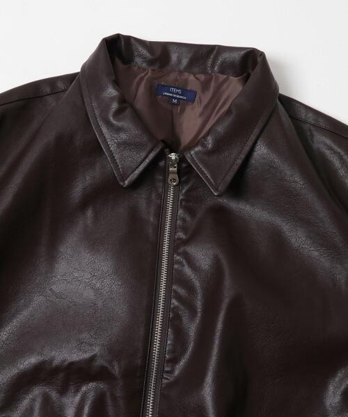 ITEMS URBANRESEARCH（アイテムズ アーバンリサーチ）の「F.L. ジップアップ ジャケット（ライダースジャケット・メンズ・ブラウン系その他/ブラック系その他/ブラック/ブラウン・MEDIUM/LARGE）」の17枚目の写真