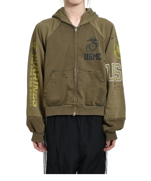 RECONSTRUCTED FOLDED ZIP HOODIE（パーカー）｜PROJECT GR