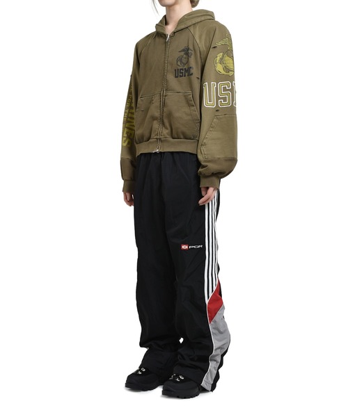 トップス Project GR RECONSTRUCTED FOLDED HOODIE M PROJECT G/R - Reconstructed Folded Zip Hoodie | HBX