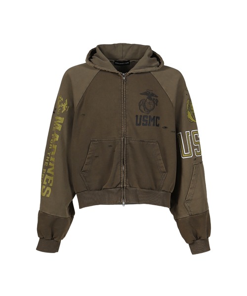 RECONSTRUCTED FOLDED ZIP HOODIE（パーカー）｜PROJECT GR