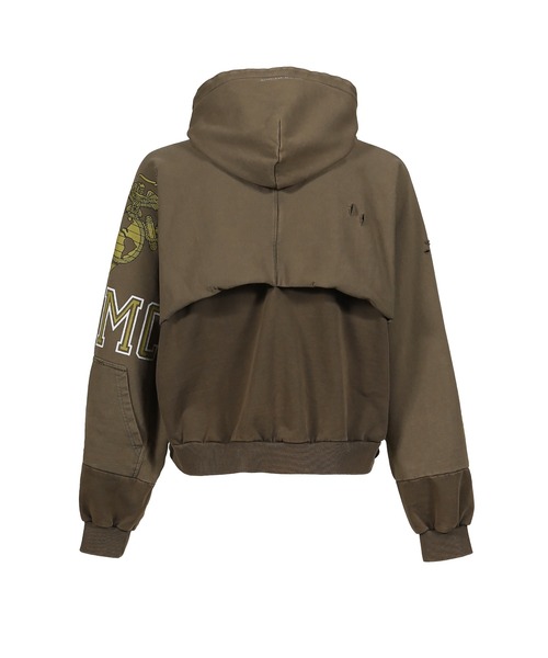 トップス Project GR RECONSTRUCTED FOLDED HOODIE M PROJECT G/R - Reconstructed Folded Zip Hoodie | HBX