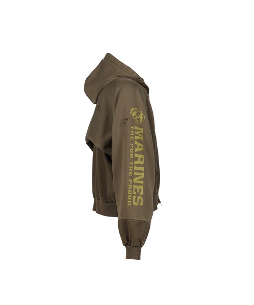 RECONSTRUCTED FOLDED ZIP HOODIE（パーカー）｜PROJECT GR