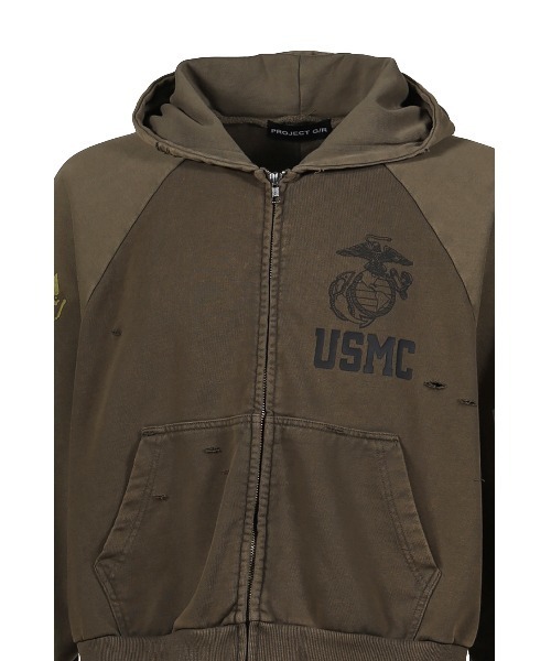 RECONSTRUCTED FOLDED ZIP HOODIE（パーカー）｜PROJECT GR