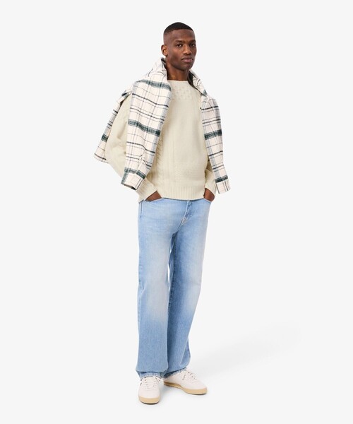 LACOSTE（ラコステ）の「ミックスニッティング ウールニットセーター（ニット/セーター・メンズ・オフホワイト・2/3/5/4）」の6枚目の写真