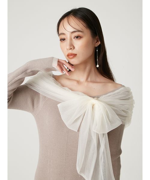 セール】3wayリボンオフショルニットワンピース（ワンピース）｜FRAY