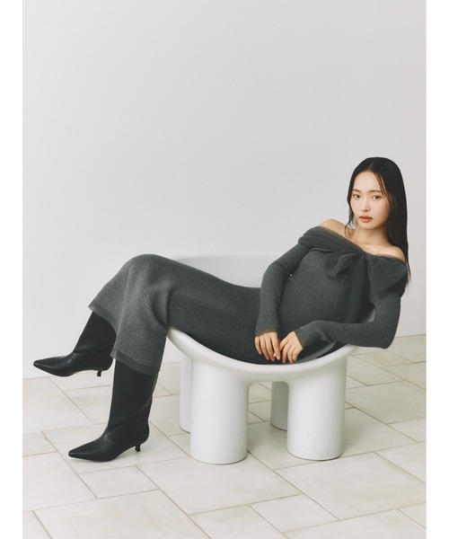 セール】3wayリボンオフショルニットワンピース（ワンピース）｜FRAY