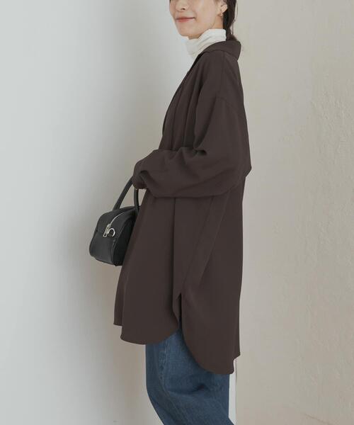 URBAN RESEARCH DOORS(アーバンリサーチドアーズ)の「スキッパーチュニックシャツ(シャツ/ブラウス・レディース・ブラック/ブラウン・MEDIUM)」の15枚目の写真