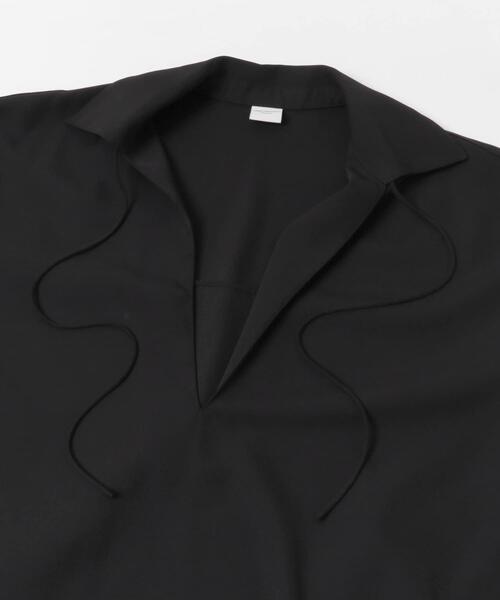 URBAN RESEARCH DOORS(アーバンリサーチドアーズ)の「スキッパーチュニックシャツ(シャツ/ブラウス・レディース・ブラック/ブラウン・MEDIUM)」の7枚目の写真