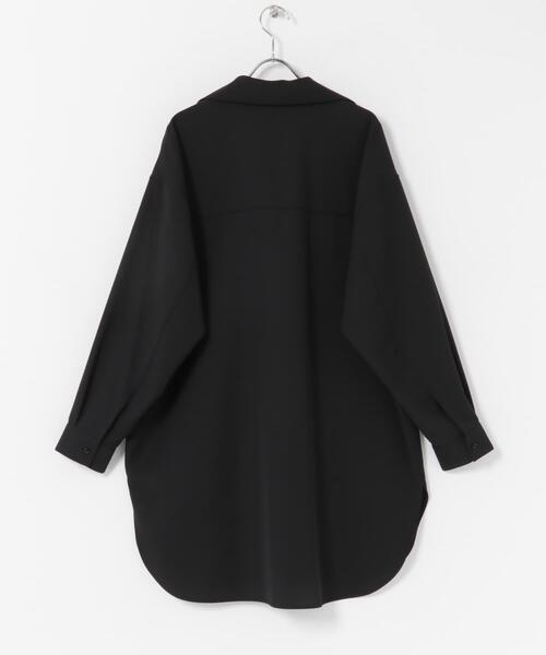 URBAN RESEARCH DOORS(アーバンリサーチドアーズ)の「スキッパーチュニックシャツ(シャツ/ブラウス・レディース・ブラック/ブラウン・MEDIUM)」の9枚目の写真