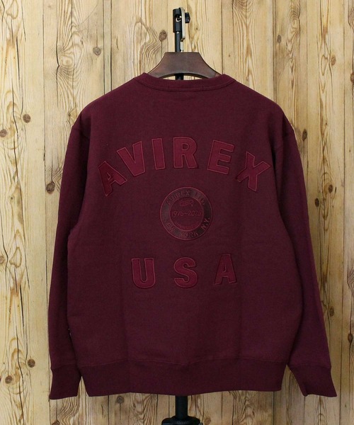 AVIREX（アヴィレックス）の「AVIREX 50th VARSITY CREWNECK SWEAT（スウェット・メンズ・エンジ/ホワイト/チャコールグレー・M/L/XL/XXL）」の3枚目の写真