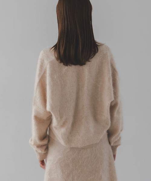 セール】ELENI/エルニ ファーカシミヤVネックニット（ニット/セーター