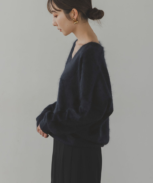 ELENI/エルニ ファーカシミヤVネックニット（ニット/セーター）｜NOBLE