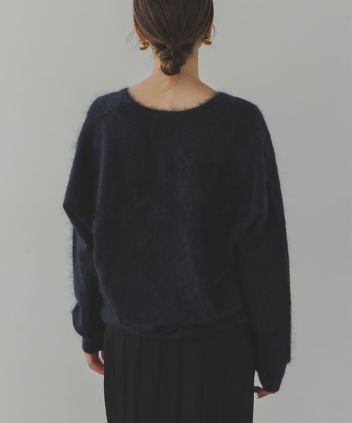 セール】ELENI/エルニ ファーカシミヤVネックニット（ニット/セーター