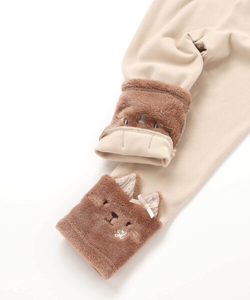 SLAP SLIP（スラップスリップ）の「イチゴネコウサギアニマル裾ボア切り替えレギンス(80~120cm)（レギンス/スパッツ・キッズ・オフホワイト/ピンク/ネイビー・100cm/90cm/80ｃｍ/110cm/120cm）」の11枚目の写真