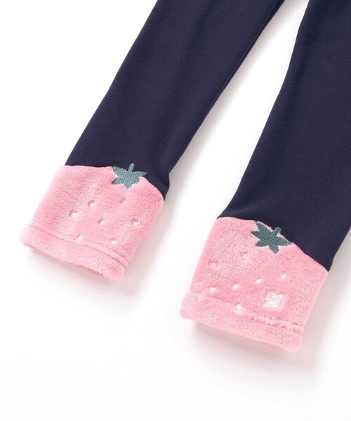 SLAP SLIP（スラップスリップ）の「イチゴネコウサギアニマル裾ボア切り替えレギンス(80~120cm)（レギンス/スパッツ・キッズ・オフホワイト/ピンク/ネイビー・100cm/90cm/80ｃｍ/110cm/120cm）」の17枚目の写真