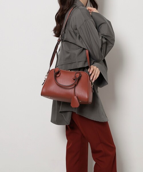 ESPERANZA(エスペランサ)の「シボフェイクレザー2WAYボストンバッグ(ボストンバッグ・レディース・ブラウン系/ブラック/こしょう色系・FREE)」の12枚目の写真