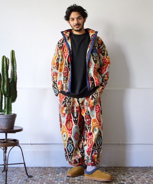 チャイハネ（チャイハネ）の「【チャイハネ】Amina×grn パタフリMEN'Sジャケット（その他アウター・メンズ・ブルー/ベージュ/ブラック・FREE）」の6枚目の写真