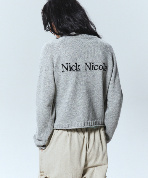NICK&NICOLE(ニックアンドニコール)の「NICOLE JAQUARD KNIT CARDIGAN_2COLOR(カーディガン/ボレロ・レディース・その他・FREE/Grey/BLACK)」の5枚目の写真