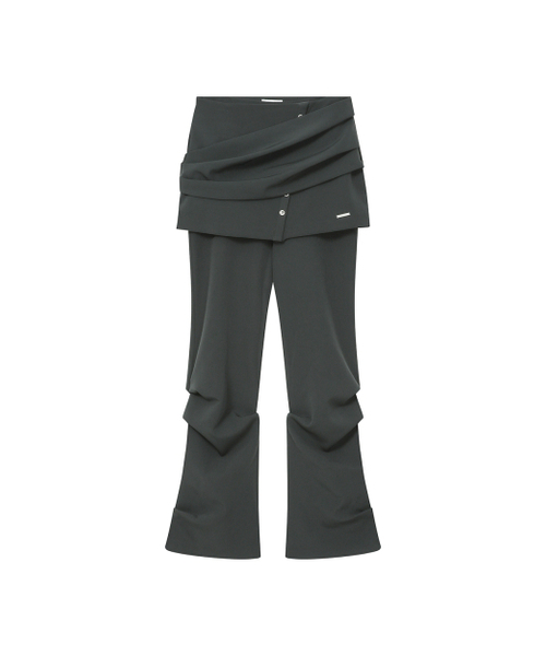 Miseki SEOUL(ミセキソウル)の「Draped shirt skirt pants SET CHARCOAL(その他パンツ・レディース・その他・1/2)」の1枚目の写真