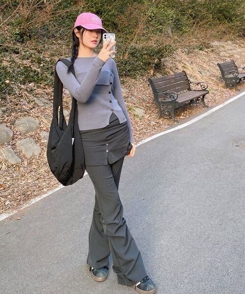 Miseki SEOUL(ミセキソウル)の「Draped shirt skirt pants SET CHARCOAL(その他パンツ・レディース・その他・1/2)」の9枚目の写真