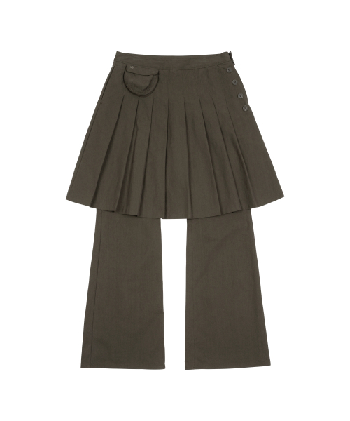 THECOLDESTMOMENT(ザコールデストモーメント)の「TCM skirt layered pants (brown)(その他パンツ・レディース・その他・SMALL/MEDIUM)」の11枚目の写真