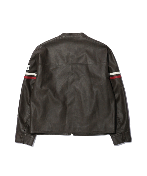 YOUHEE(ユヒ)の「WAPPEN DETAIL BIKER JACKET BROWN(ライダースジャケット・レディース・その他・FREE)」の6枚目の写真