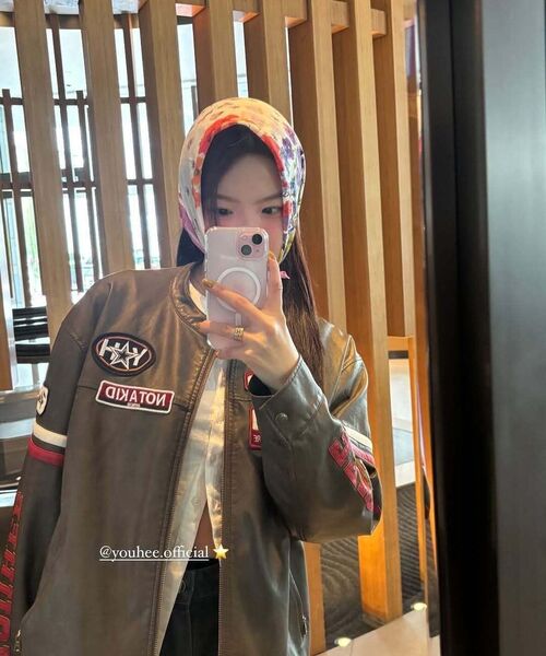 YOUHEE(ユヒ)の「WAPPEN DETAIL BIKER JACKET BROWN(ライダースジャケット・レディース・その他・FREE)」の7枚目の写真