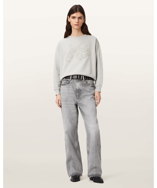 ALLSAINTS(オールセインツ)の「BLAKE WIDE LEG DENIM JEANS | BLAKE ワイド レッグ デニム ジーンズ(デニムパンツ・レディース・グレー系その他・24/25/26/27)」の1枚目の写真