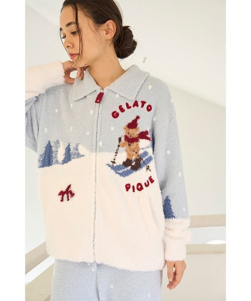 HOLIDAY】スキーベアジャガードカーディガン（ルームウェア/パジャマ