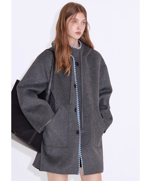 RHYME SYNDICATE USA製 90sヴィンテージメルトンフードコート RHYME SYNDICATE USA製 90sヴィンテージメルトンフードコート 90s