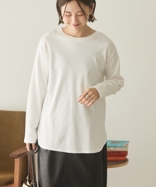 AMERICAN HOLIC（アメリカンホリック）の「アソートラウンドカットロンT（Tシャツ/カットソー・レディース・その他7/イエロー系その他2/オフホワイト/ブラック系その他4/ブラック・L/M）」の2枚目の写真