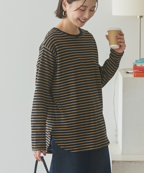 AMERICAN HOLIC（アメリカンホリック）の「アソートラウンドカットロンT（Tシャツ/カットソー・レディース・その他7/イエロー系その他2/オフホワイト/ブラック系その他4/ブラック・L/M）」の3枚目の写真