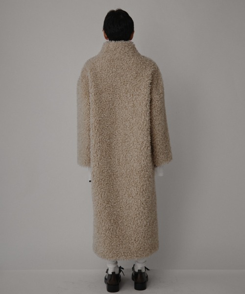 VION(ヴィオン)の「ブークレロングコート / Boucle Long Coat(その他アウター・レディース・グレー/ベージュ・FREE)」の9枚目の写真