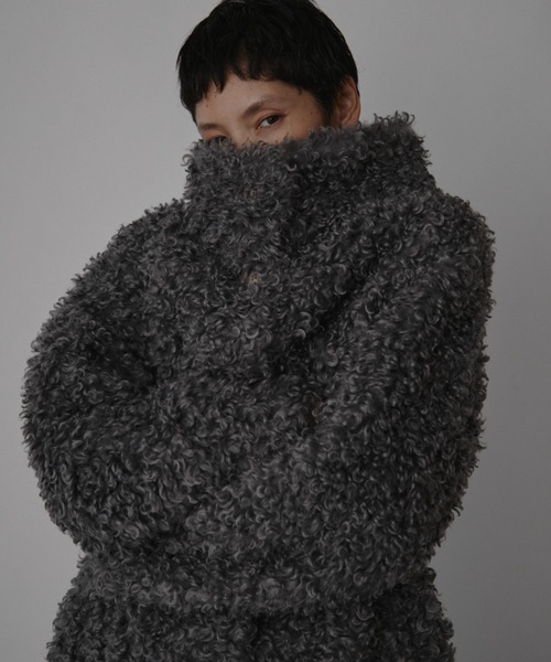 VION(ヴィオン)の「ブークレロングコート / Boucle Long Coat(その他アウター・レディース・グレー/ベージュ・FREE)」の16枚目の写真