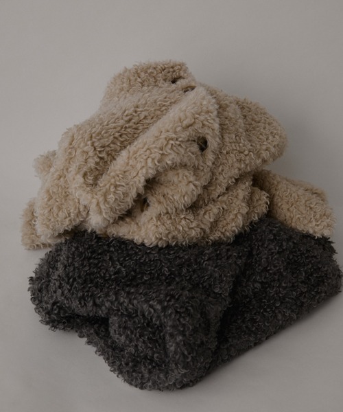VION(ヴィオン)の「ブークレロングコート / Boucle Long Coat(その他アウター・レディース・グレー/ベージュ・FREE)」の19枚目の写真