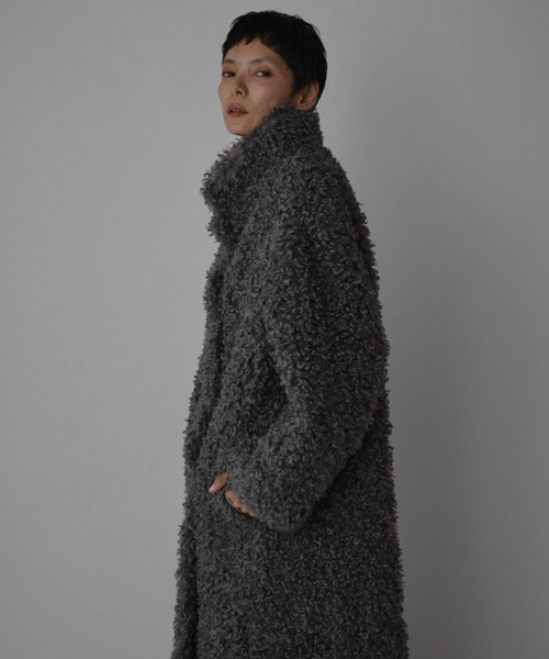 VION(ヴィオン)の「ブークレロングコート / Boucle Long Coat(その他アウター・レディース・グレー/ベージュ・FREE)」の17枚目の写真