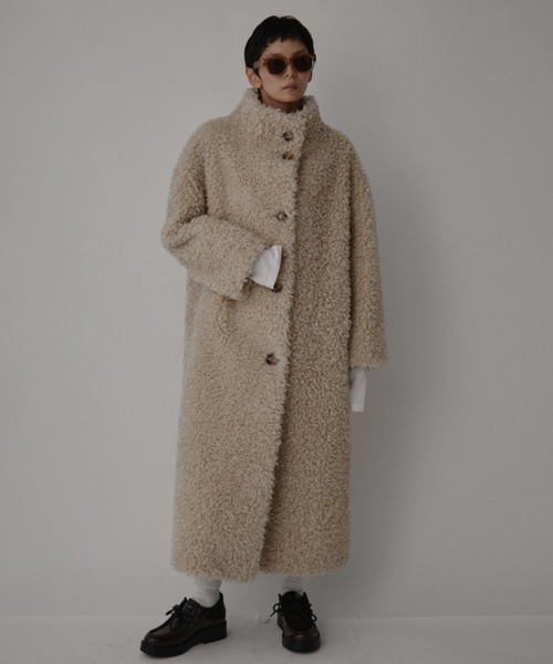 VION(ヴィオン)の「ブークレロングコート / Boucle Long Coat(その他アウター・レディース・グレー/ベージュ・FREE)」の21枚目の写真