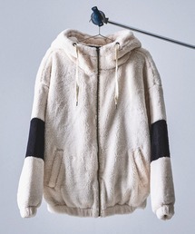 Revo. | 両面シャギーボアフリース オーバーサイズ フード付き ブルゾン 中綿入り【UNISEX】(ブルゾン)