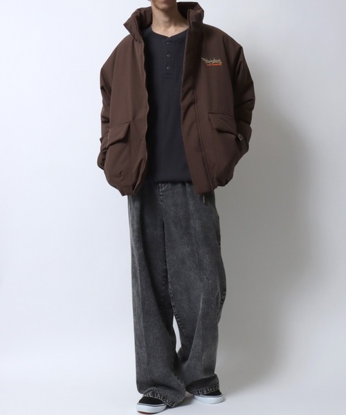 Philip Lumbang（フィリップランバン）の「Philip Lumbang/フィリップ・ランバン オーバーサイズ 防風 ドローコード パファージャケット パデッドジャケット ファイバーダウンジャケット レディース メンズ（ダウンジャケット/コート・メンズ・ブラック/チャコール/ブラウン・M/L/XL）」の4枚目の写真