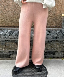 裏起毛リブニットパンツ