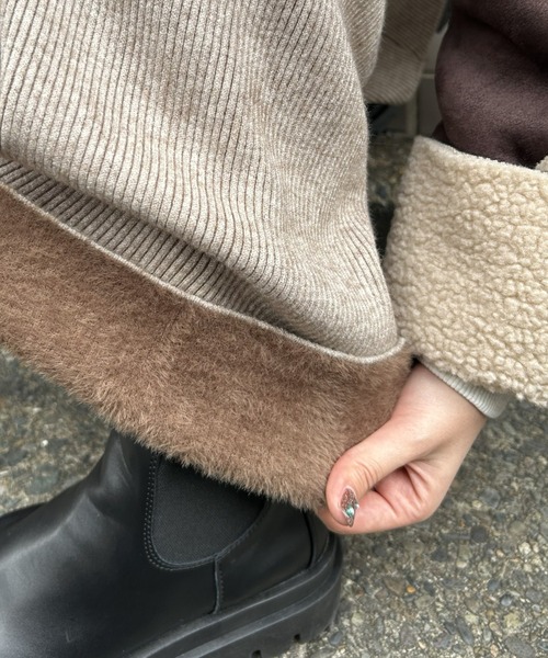 LAC-VERT（ラック・ヴェール）の「裏起毛リブニットパンツ（その他パンツ・レディース・ベージュ/ピンク/ブラック/オフホワイト/チャコールグレー・FREE）」の12枚目の写真