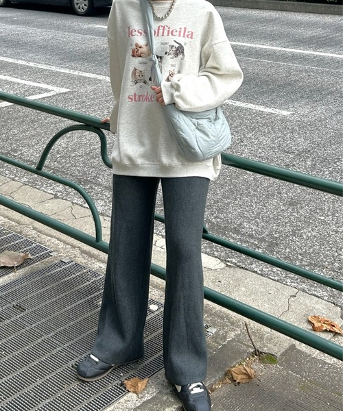 LAC-VERT（ラック・ヴェール）の「裏起毛リブニットパンツ（その他パンツ・レディース・ベージュ/ピンク/ブラック/オフホワイト/チャコールグレー・FREE）」の13枚目の写真