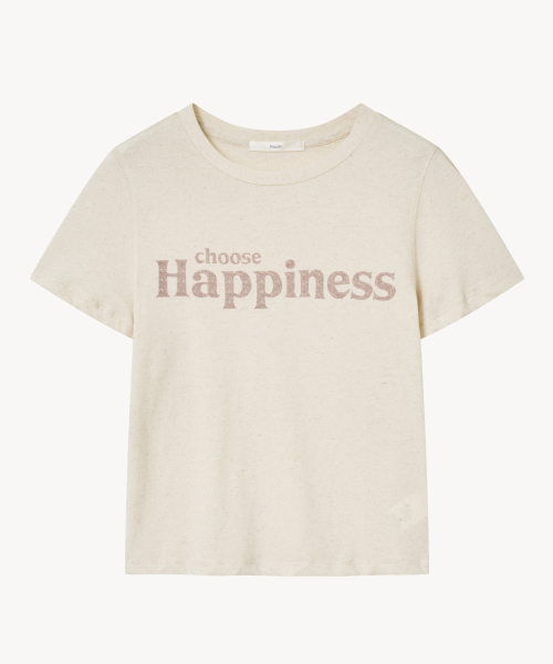 LADY VOLUME(レディーボリューム)の「ハピネス リネン Tシャツ (ベージュ)(Tシャツ/カットソー・レディース・その他・MEDIUM/SMALL)」の1枚目の写真