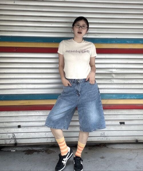 LADY VOLUME(レディーボリューム)の「ハピネス リネン Tシャツ (ベージュ)(Tシャツ/カットソー・レディース・その他・MEDIUM/SMALL)」の7枚目の写真
