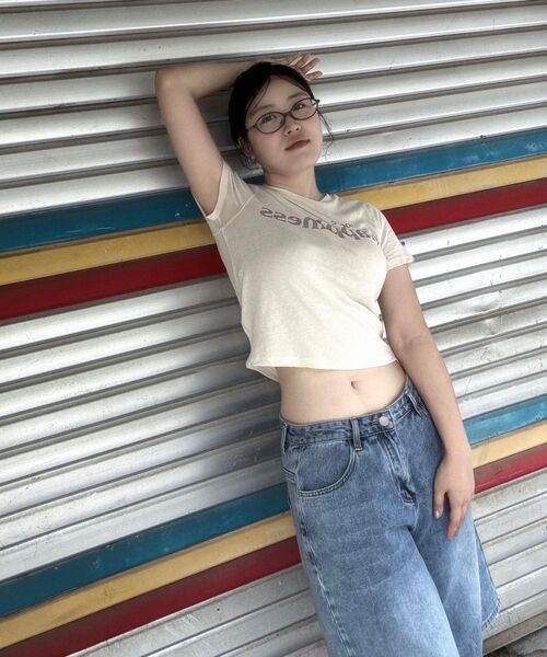 LADY VOLUME(レディーボリューム)の「ハピネス リネン Tシャツ (ベージュ)(Tシャツ/カットソー・レディース・その他・MEDIUM/SMALL)」の8枚目の写真