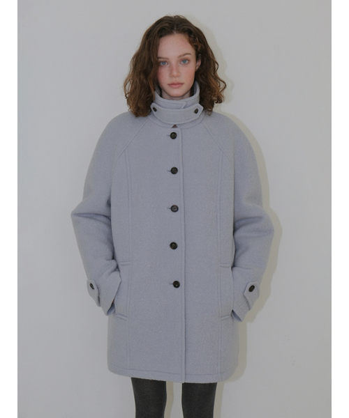 ETMON(エトモン)の「Boucle Stitch Half Coat, Light Blue(チェスターコート・レディース・その他・F)」の5枚目の写真