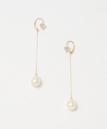 les bonbon】bow pearl pierce/ボウ パールピアス（ピアス（両耳用